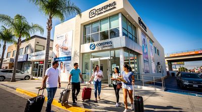 Modern exterior of a competitive, affordable plastic surgery clinic in Tijuana attracting international patients.