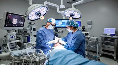 Skilled Mexican oral surgeon performing precision implant surgery with surgical team assistance