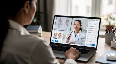 Virtual facelift consultation between Mexican surgeon and American patient via video call.