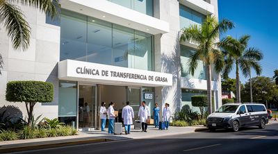 A modern accredited Mexican clinic exterior highlighting efficient and affordable operations.