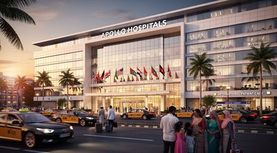 Exterior of Apollo Hospitals welcoming global medical tourists.
