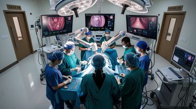 Surgeons using Da Vinci robotic system in a South Korean hospital.