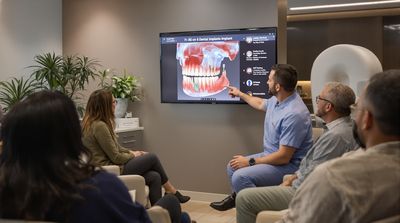 A Mexican surgeon discusses full mouth implant options with a racially diverse group of American patients.