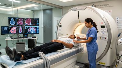 A patient in a whole-body MRI scanner at a high-tech Mexican facility.
