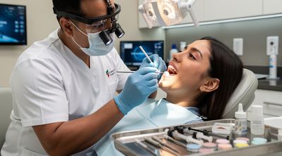 A Mexican dentist applies a composite veneer to a patient's tooth in a single visit.